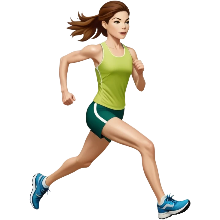 Michelle Monaghan running, female actress with brown hair emoji