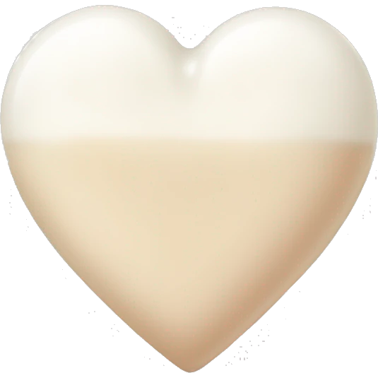 Milk-colored heart emoji