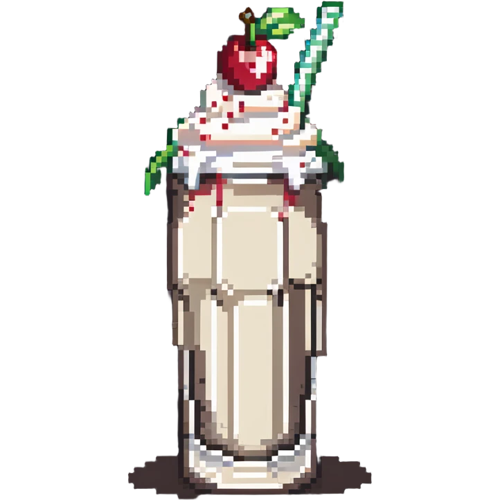 milkshake with whipped cream and cherry emoji