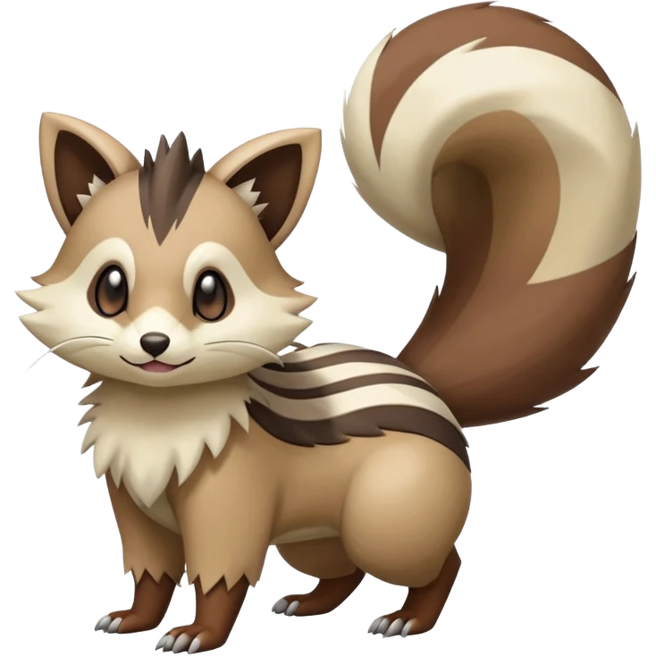  Zigzagoon-Furret-Linoone-Hybrid (Full body) emoji