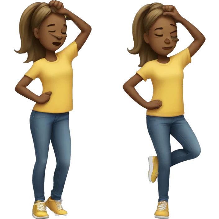 girl dabbing  emoji