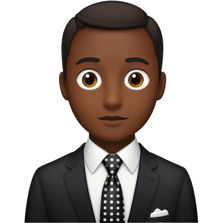 Spotty black tie emoji