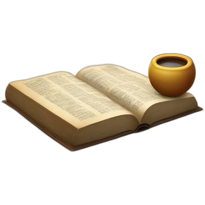 The Bible is on the table emoji