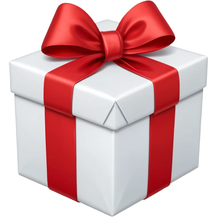 white and red christmas present emoji