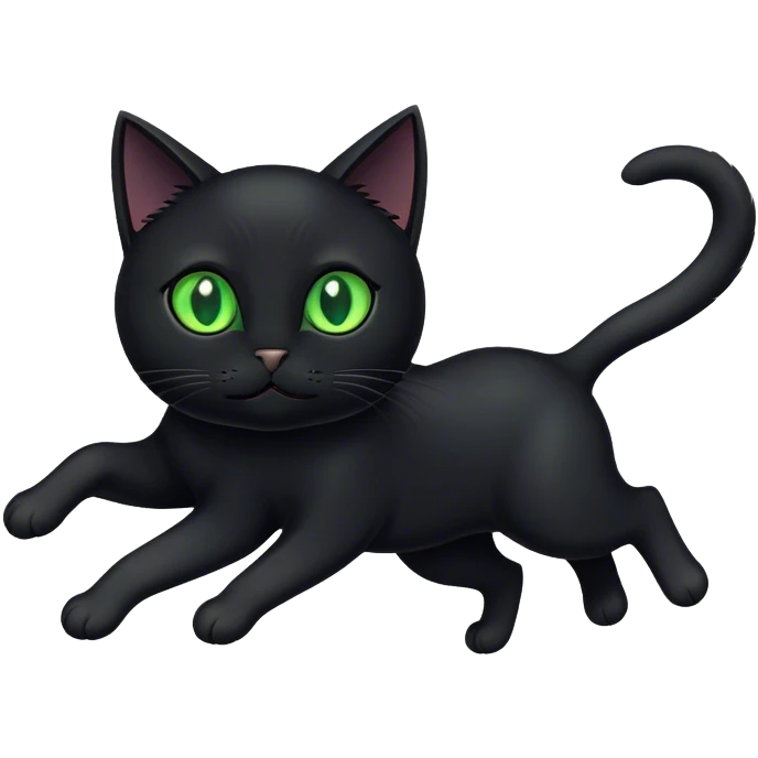 Black cat flying emoji