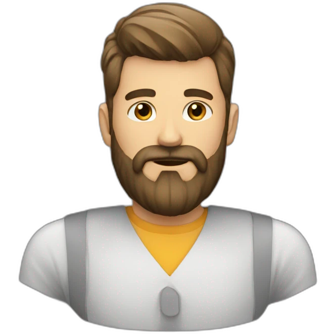 beard men working emoji