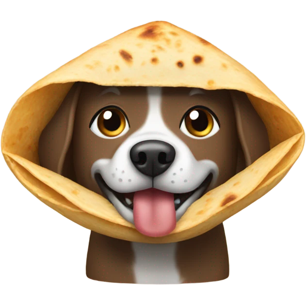 Dog eating a burrito emoji
