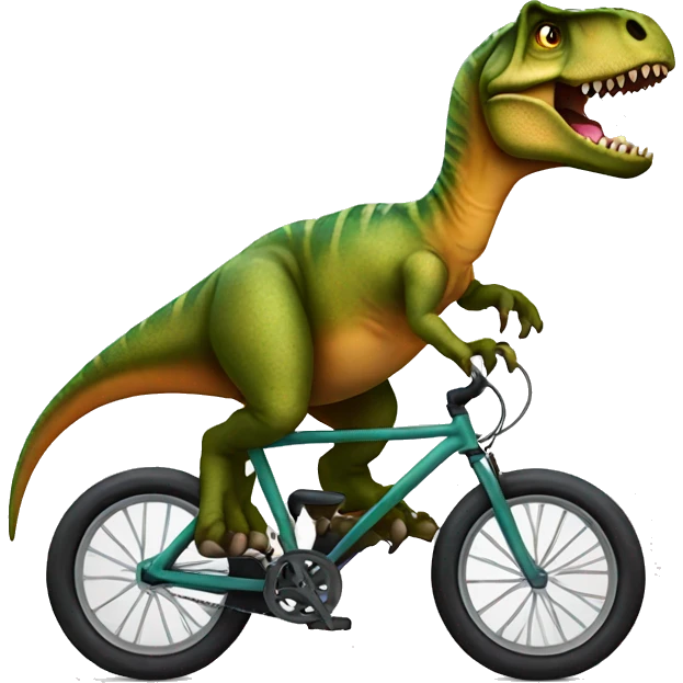 T-rex on bike emoji