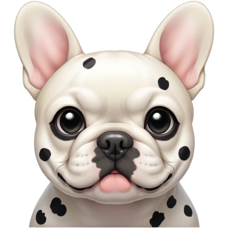 white french bulldog with black spots emoji