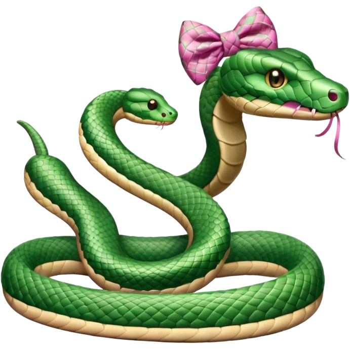 snake with pookie bow emoji