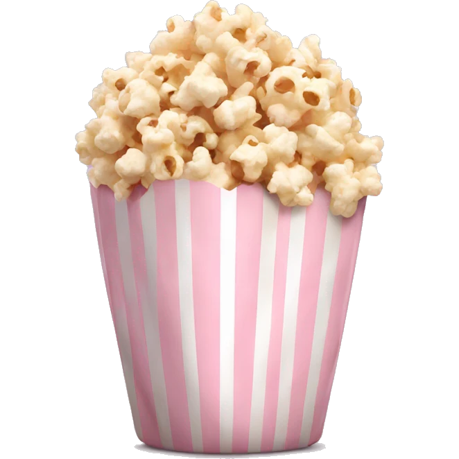 Light pink popcorn emoji