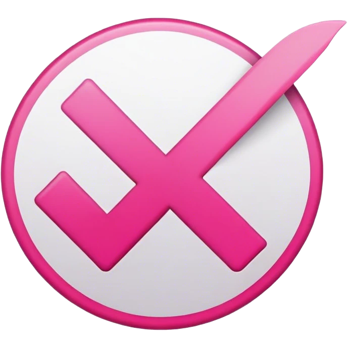 pink check mark emoji