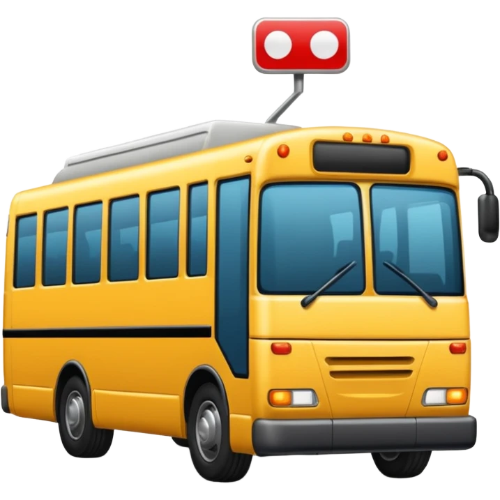 Ônibus com traseira levantada emoji