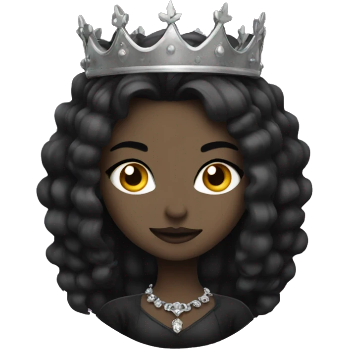 goth princess with crown emoji