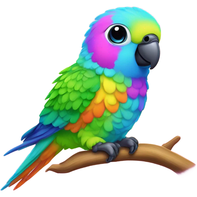 Lisa Frank parakeet  emoji