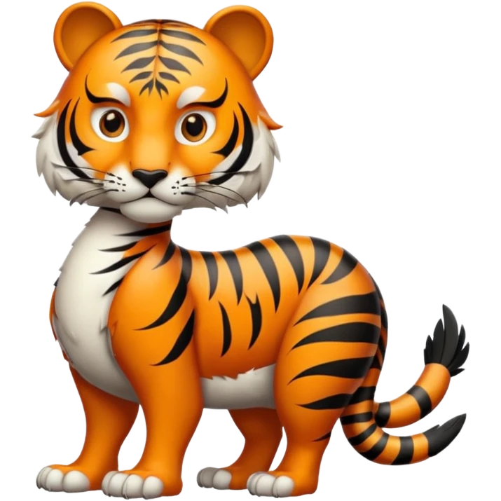 A fusion of a tiger and a goose emoji