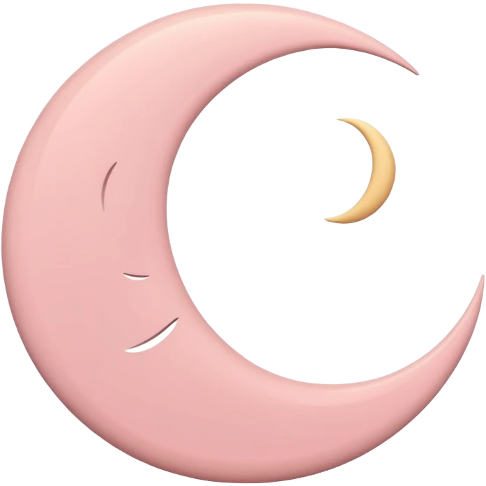 Minimal crescent moon icon, muted rose color (#B25D73), thin line art, soft rounded curves, flat vector, transparent background, cozy aesthetic, discord emoji style emoji