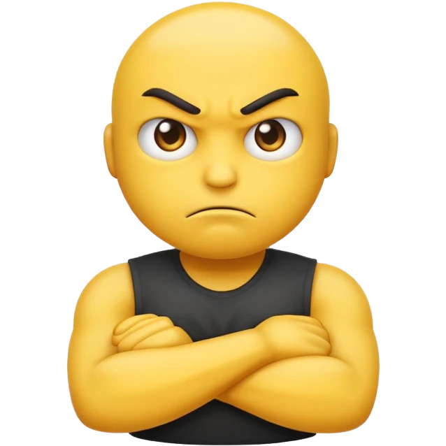 angry arms crossed emoji emoji