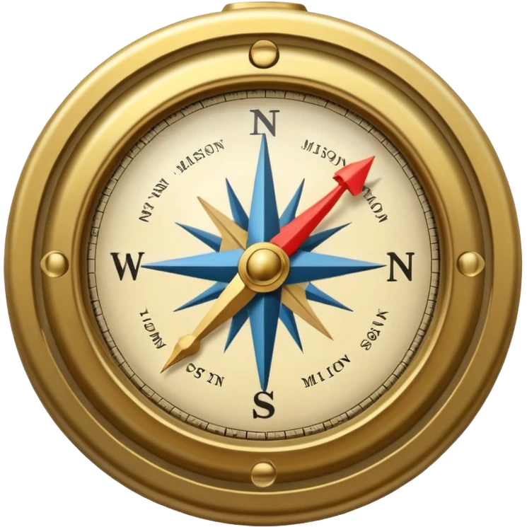 compass with mission emoji