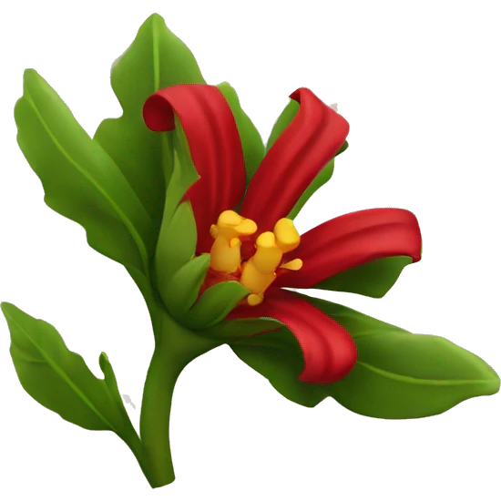 corona de cristo flower red emoji