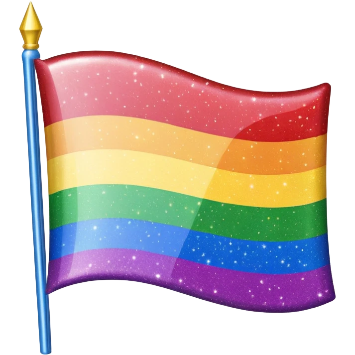 flag lgbtq+ glitter emoji