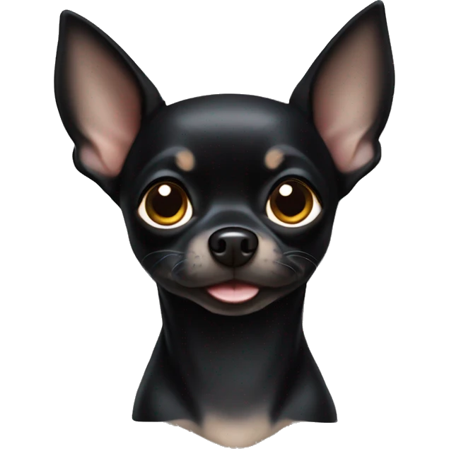 Black chihuahua dog emoji