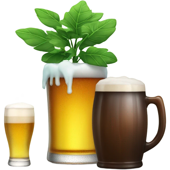 potted plant + beer emoji