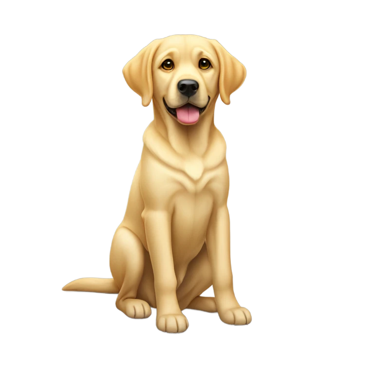 Yellow Labrador retriever sitting up emoji