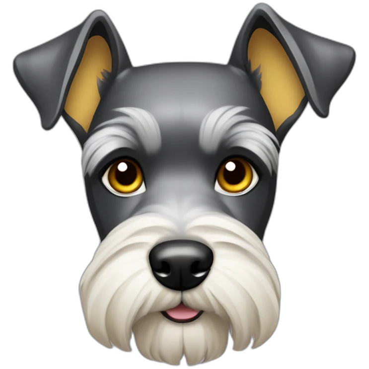 schnauzer breed with yellow brazilian dog emoji