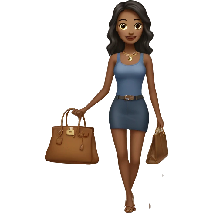 Pretty women holding birkin bag emoji