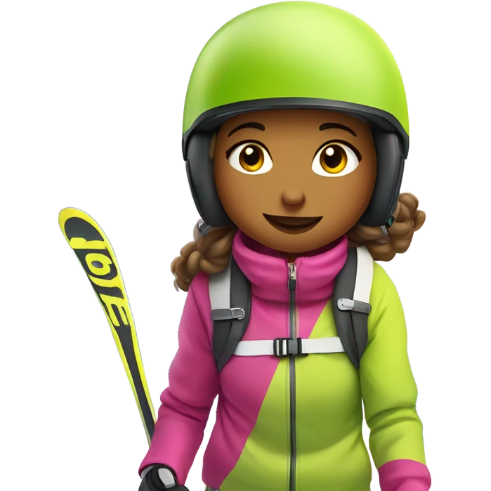 Skiing girl emoji
