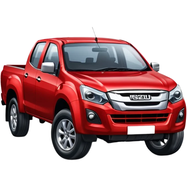 red isuzu d-max pickup truck driving  emoji