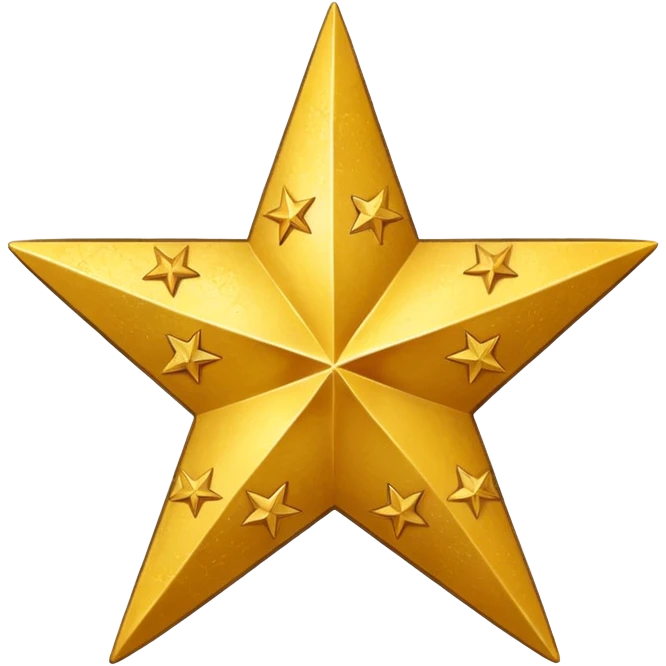 golden star with the number 20/20 integrated, no text emoji
