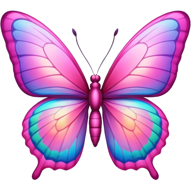 pink colorful bright butterfly emoji