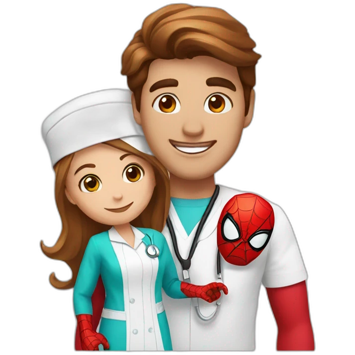 spider man with nurse emoji