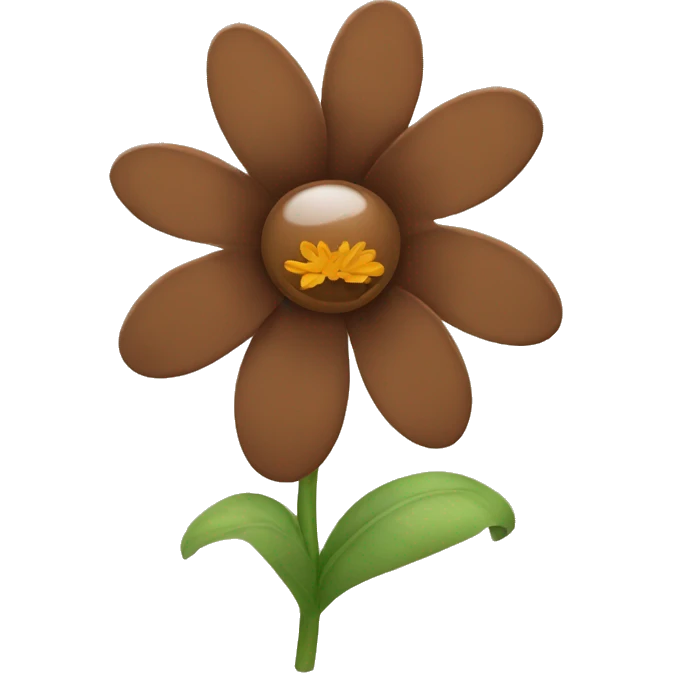 Brown flower emoji