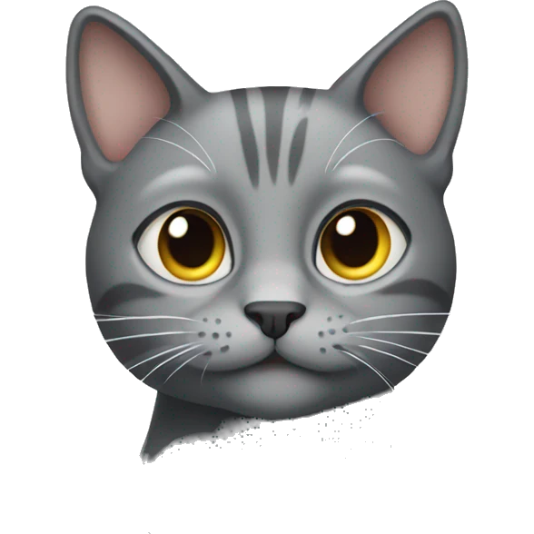 Gray cat emoji