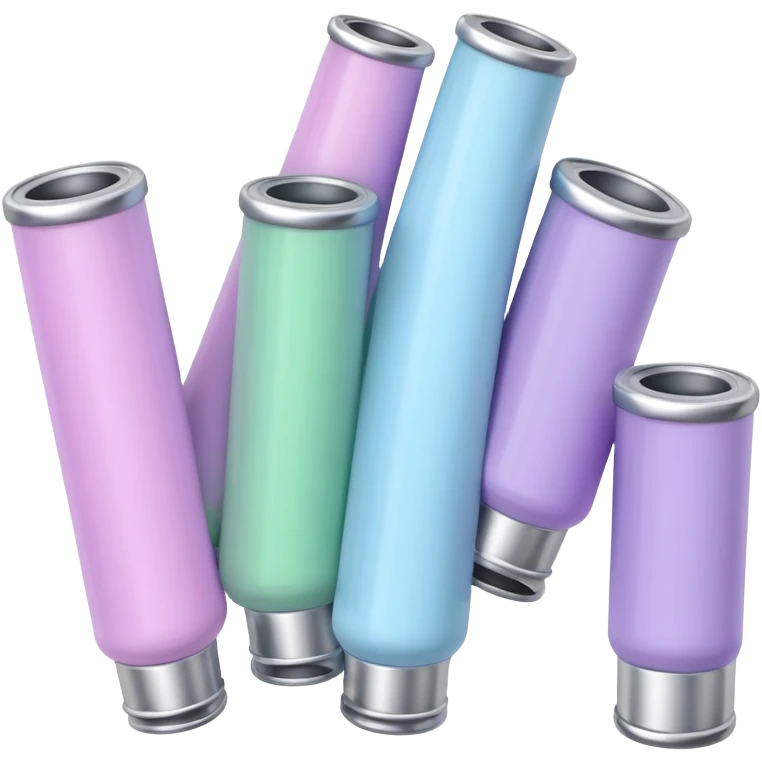 Light pink, light green, light blue and light purple paint tubes  emoji
