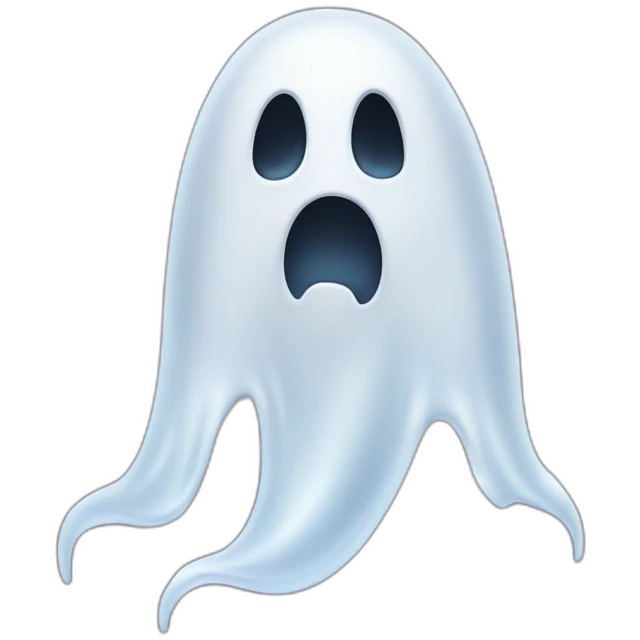 halloween ghost open mouth sparkles emoji