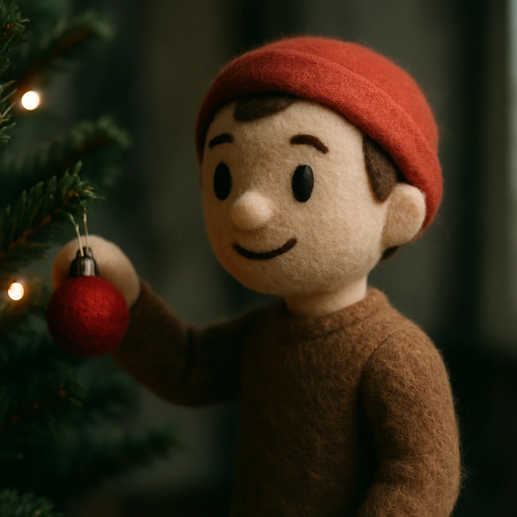 people decorating a Christmas tree emoji