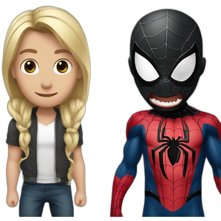 venom and spiderman emoji