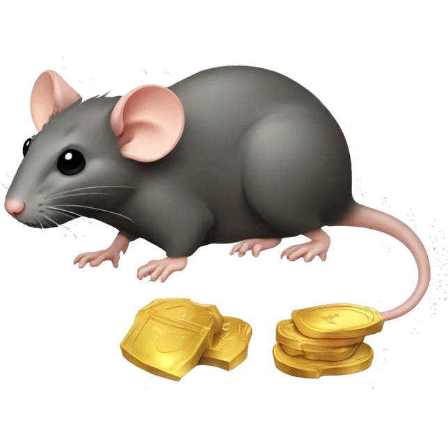 Rat avec de l'or emoji