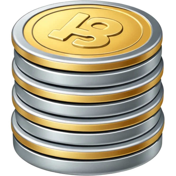 a stack of three coinsa stack of two coins emoji