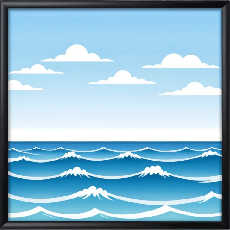 Scientific artistic pic of a see emoji