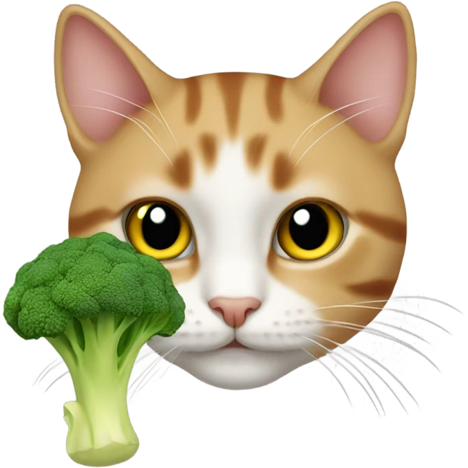 Cat with brócoli  emoji