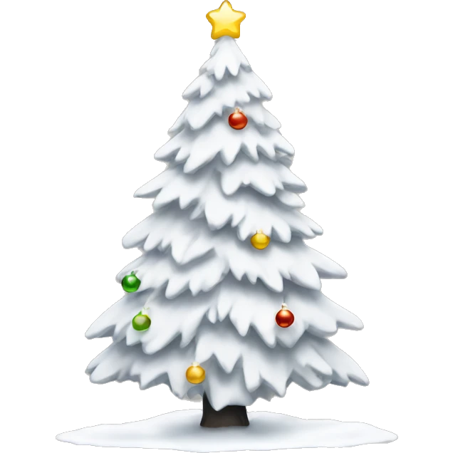 white christmas  tree emoji