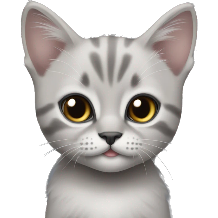 kitten with gray Mercedes c43  emoji