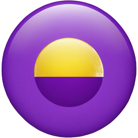 Intersex pride flag with yellow background and purple circle in the middle  emoji