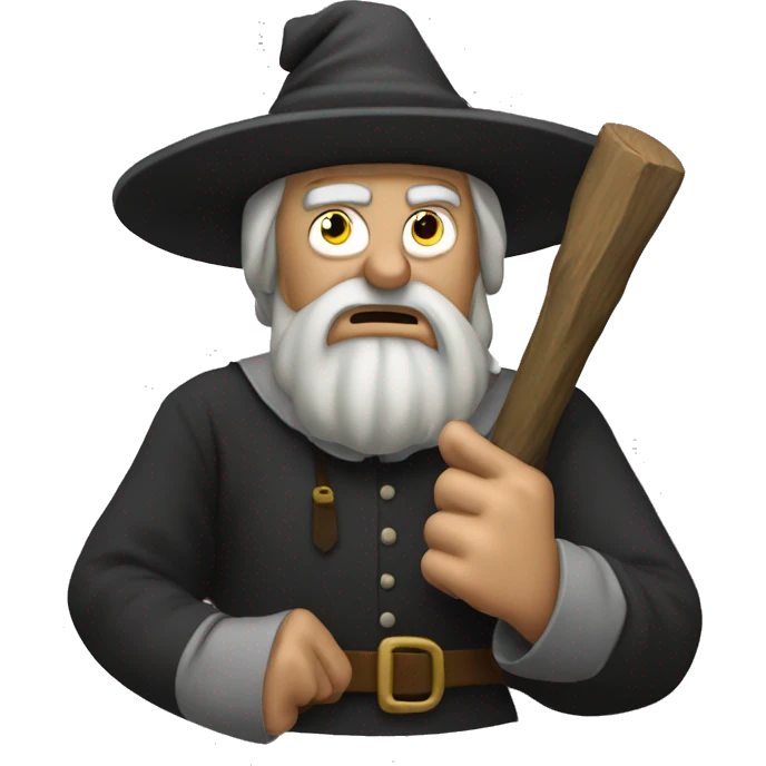 Angry pilgrim pointing at the screen  emoji
