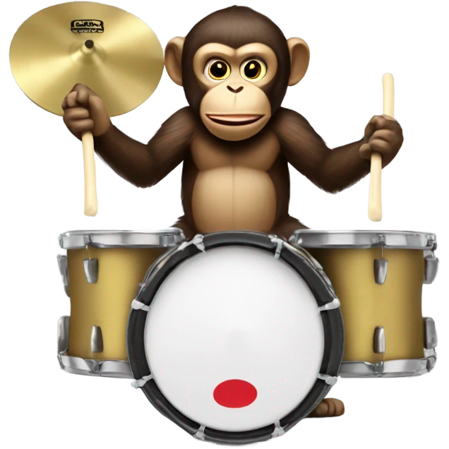 Cymbal-banging monkey toy emoji